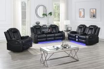 New Classic 20-U1769VB-3NP New Classic 20-U1769VB-3NP Orion II - Manual 3 Piece Sofa & Loveseat & Chair - Black