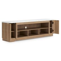 Ashley Furniture W808-68 Camdill - XL TV Stand With Fireplace Option - Light Brown