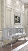 ACME BD00688 Valkyrie - Bench - PU Leather, Light Gold & Gray Finish
