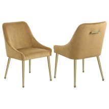 Coaster Fine Furniture 107582 Mayette - Upholstered Side Dining Chair (Set of 2) - Cognac