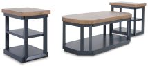 Ashley Furniture T402-13 Landocken - Occasional Table Set (Set of 3) - Brown / Blue