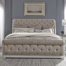 Liberty Furniture 520-BR-CSL Abbey Park - California King Sleigh Bed - Antique White
