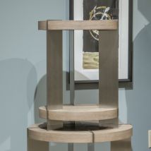 Liberty Furniture 754-OT1021 Liberty Furniture 754-OT1021 Harlow - Chairside Table - Sandstone & Satin Nickel