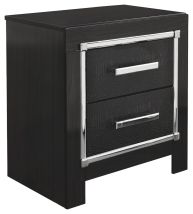 Ashley Furniture B1420-92 Kaydell - Black - Two Drawer Night Stand