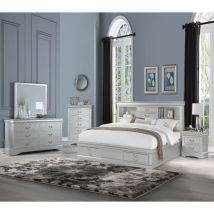 ACME 24920Q Louis Philippe III - Queen Bed - Platinum - 48"