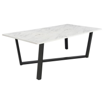 CoasterEssence 193781 Mayer - Rectangular Faux Marble Dining Table - White