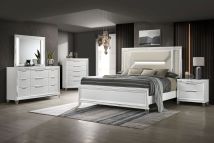 Coaster Fine Furniture 224961Q-S5 Marmore - 5 Piece Queen Bedroom Set - White