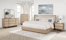 Coaster Fine Furniture 225041KW-S5 Kailani - 5 Piece California King Bedroom Set - Beige Oak