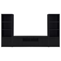 Coaster Fine Furniture 706223-SET Winfield - 3 Piece Entertainment Center TV Stand - Black