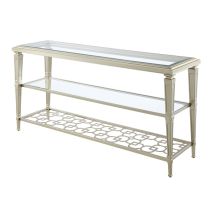ACME LV02787 Zaba - Sofa Table - Glass Top & Silver