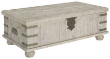 Ashley Furniture T757-9 Carynhurst - Lift Top Cocktail Table - White Wash Gray