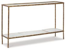 Ashley Furniture A4000443 Ryandale - Console Sofa Table - Antique Brass Finish