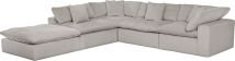 Jackson 4445/31/59/28-26 Jackson 4445/31/59/28-26 Posh - 5 Piece Modular Sectional With 2 Armless, 2 Corners, 1 Cocktail Ottoman - Dove