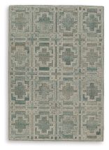 Signature Design by Ashley® R406912 Jossland - Turquoise / Ivory - Medium Rug