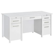 CoasterEssence 801573 Dylan - 4-Drawer Lift Top Office Desk - White High Gloss