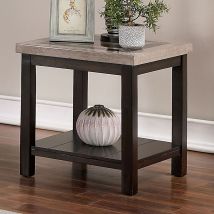 Furniture of America CM4187E Rosetta - End Table - Dark Walnut