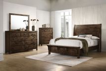 New Classic 00-1334-24C New Classic 00-1334-24C Blue Ridge - 6/0 Western King 4 Piece Bedroom Set (Bed & Dresser & Mirror & Chest) - Dark Brown