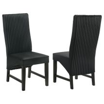 Coaster Fine Furniture 106387 Barrand - Upholstered Dining Side Chair (Set of 2) - Black