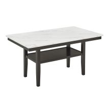 New Classic D422-10 New Classic D422-10 Carissa - 60" Rectangle Dining Table With Storage Shelf - Black / White