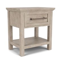 Riverside Furniture 79268 Bennett - One Drawer Nightstand - Frosted Gray