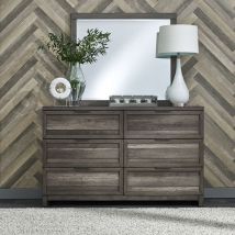 Liberty Furniture 686-BR-DM Tanners Creek - Dresser & Mirror - Dark Gray