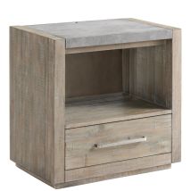 Riverside Furniture 39398 Intrigue - 1 Drawer Nightstand - Light Brown