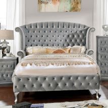 Furniture of America CM7150CK-BED Alzir - California King Bed - Gray