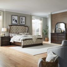 Liberty Furniture 765-BR-QSHDMN Liberty Furniture 765-BR-QSHDMN Providence Park - 4 Piece Bedroom Set (Queen Shelter Bed, Dresser & Mirror, Night Stand) - Chateau Brown