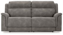 Ashley Furniture 5930147 Next-Gen Durapella - 2 Seat Power Reclining Sofa Adj Hdrest - Slate