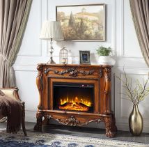 ACME AC01309 Dresden - Fireplace - Cherry Oak Finish