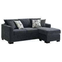CoasterEveryday 504777 Storey - Upholstered Sleeper Sectional Chaise Sofa - Dark Gray