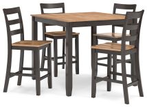 Ashley Furniture D396-223 Gesthaven - Drm Counter Table Set (Set of 5) - Natural / Brown