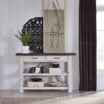 Liberty Furniture 139WH-SR5536 Farmhouse - Server - Two Tone White / Wood Tone