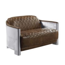 ACME LV01984 Sedna - Loveseat - Espresso & Aluminum