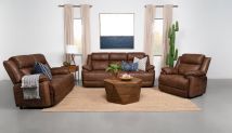 Coaster Fine Furniture 508281-S3 Ellington - 3 Piece Upholstered Padded Arm Sofa Set - Dark Brown