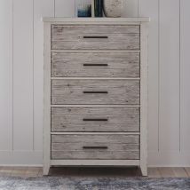 Liberty Furniture 142-BR41 Backroads - 5 Drawer Chest - Weathered White