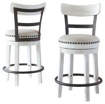 Ashley Furniture D546-524 Ashley Furniture D546-524 Valebeck - UPH Swivel Barstool - White