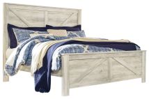 Ashley Furniture B331B10 Ashley Furniture B331B10 Bellaby - King Crossbuck Panel Bed - Whitewash