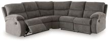 Signature Design by Ashley® 81807S2 Museum - Pewter - 2-Piece Reclining Sectional With Raf Reclining Loveseat