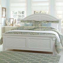 Liberty Furniture 607-BR-KPB Summer House - King Panel Bed - Oyster White