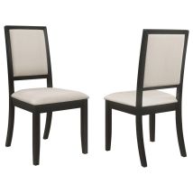 CoasterEveryday 101562 Louise - Upholstered Wood Dining Side Chairs (Set of 2) - Black