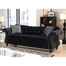 Furniture of America CM6159BK-SF-VN Jolanda - Sofa - Black