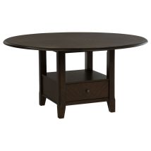 Coaster Fine Furniture 115100 Twyla - Round Dining Table With Drawer - Dark Cocoa
