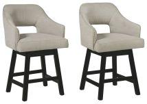 Ashley Furniture D380-724 Ashley Furniture D380-724 Tallenger - UPH Swivel Barstool (Set of 2) - Beige