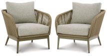Signature Design by Ashley® P390-820 Swiss Valley - Beige - Lounge Chair W/Cushion (Set of 2)