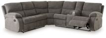 Signature Design by Ashley® 81807S1 Museum - Pewter - 2-Piece Reclining Sectional With Raf Reclining Loveseat With Console