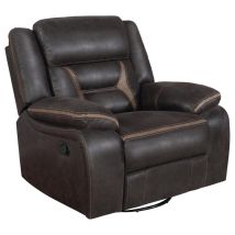 CoasterEveryday 651356 Greer - Upholstered Swivel Glider Recliner Chair - Brown
