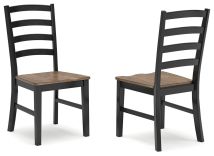 Ashley Furniture D634-01 Wildenauer - Dining Room Side Chair (Set of 2) - Brown / Black