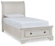 Ashley Furniture B742B12 Ashley Furniture B742B12 Robbinsdale - Twin Sleigh Storage Bed - Antique White