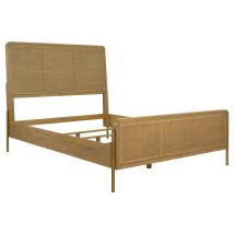 CoasterElevations 224300KE Arini - Rattan Eastern King Panel Bed - Sand Wash And Natural
